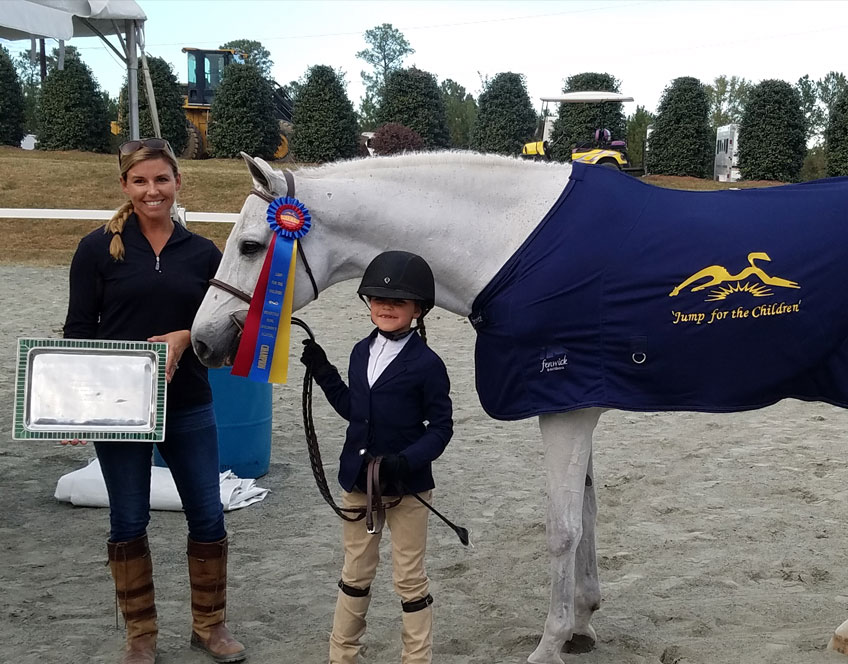 Quest Student Champion in the Duke Children's Hospital Benefit Horse Show